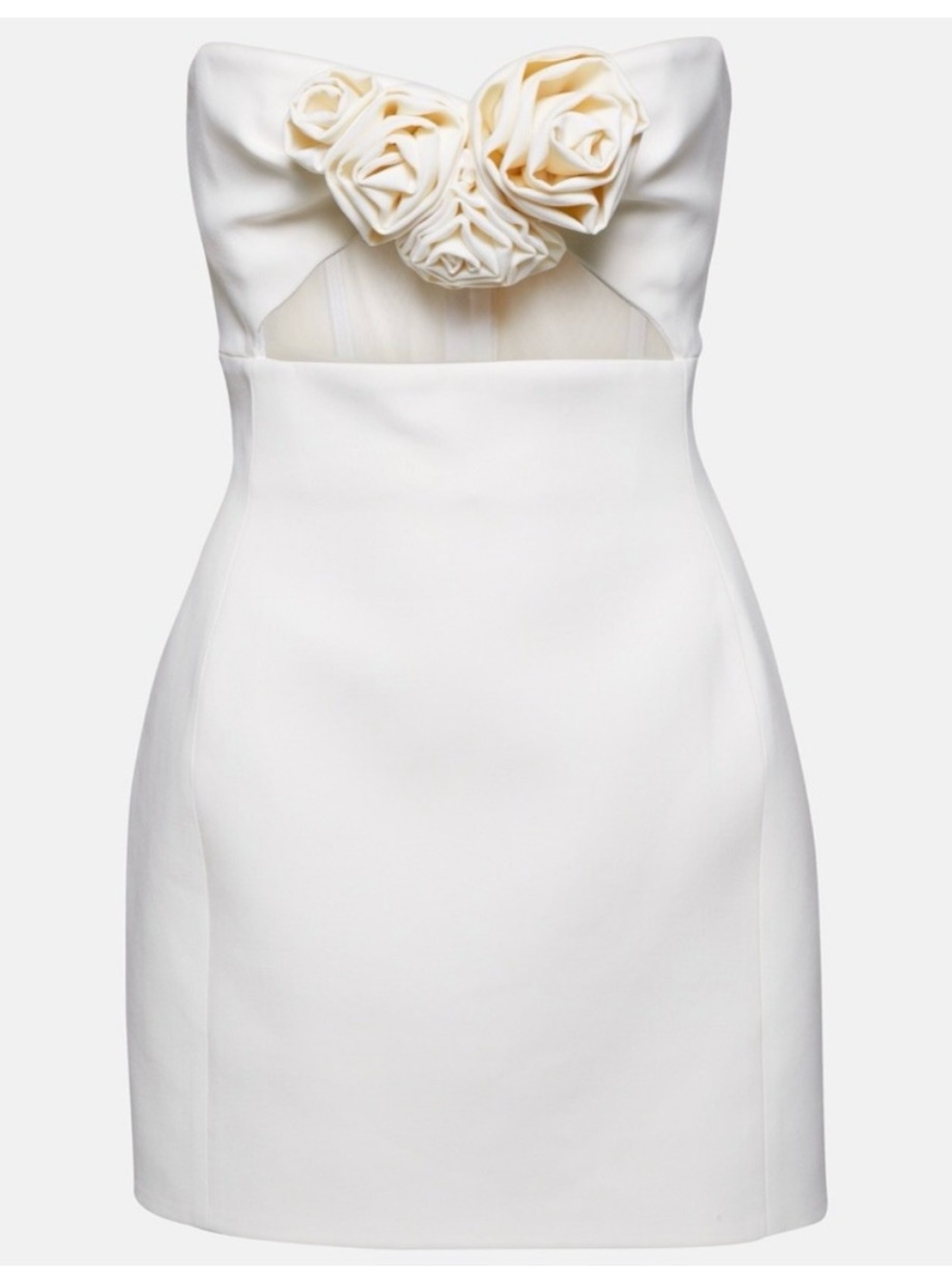 MAGDA BUTRYM
Floral-appliqué wool bustier dress